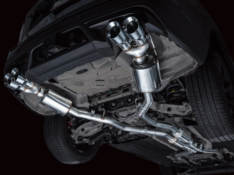 Ford Explorer ST Performance Exhaust - AWE Tuning - Touring Edition, Cat-Back, Quad Tips, 180 Technology - Chrome Silver - `20-`27